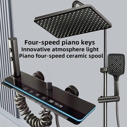 Shower Piano Light Wall-Mounted Rain System