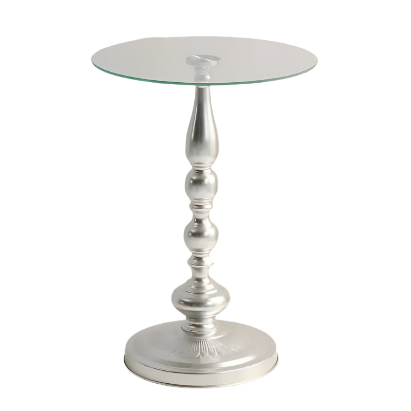 Corner Table Round Minimalist Side Table (Silvery)