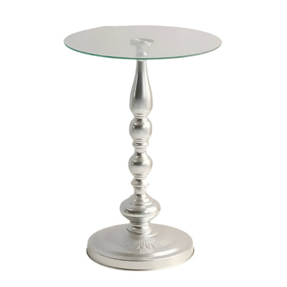 Corner Table Round Minimalist Side Table (Silvery)