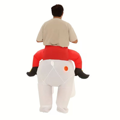 White Bear Inflatable Costume Adult Unisex
