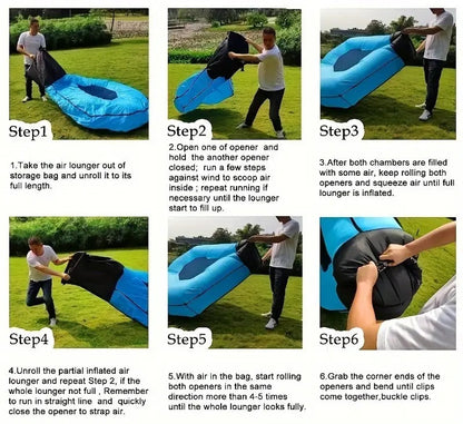 2-Person Self-Inflating Sleeping Pad with Canopy