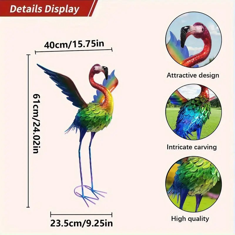 Garden Crane Statue Outdoor Heron Bird Sculpture