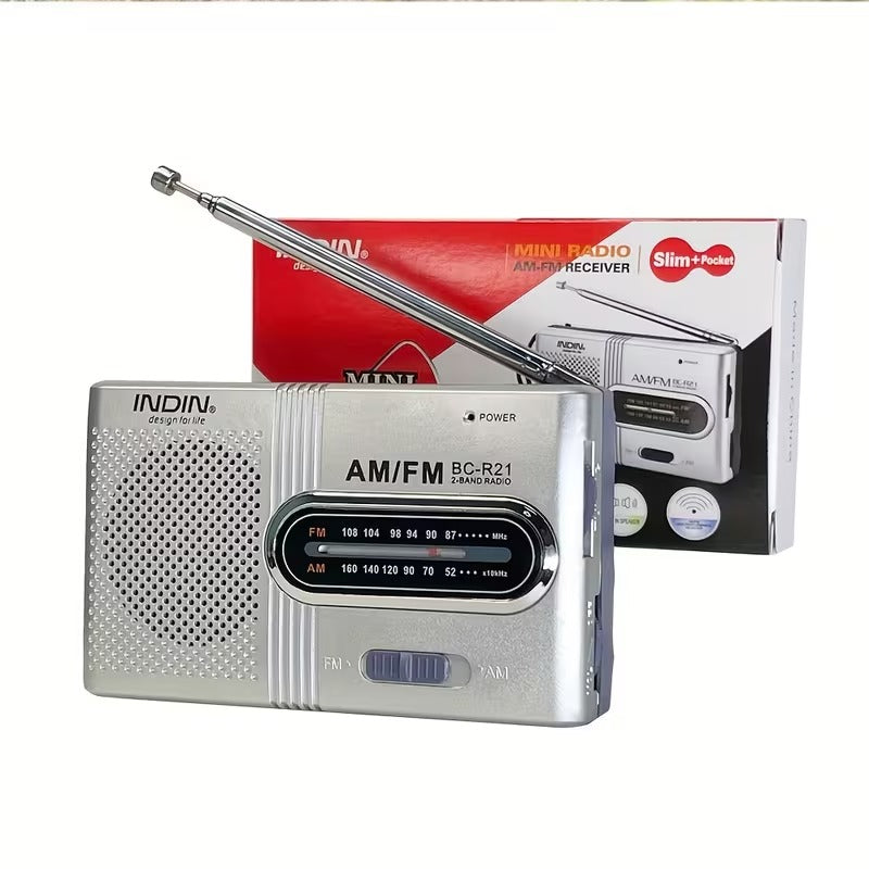 Portable AM/FM Mini Radio with Headphone Jack