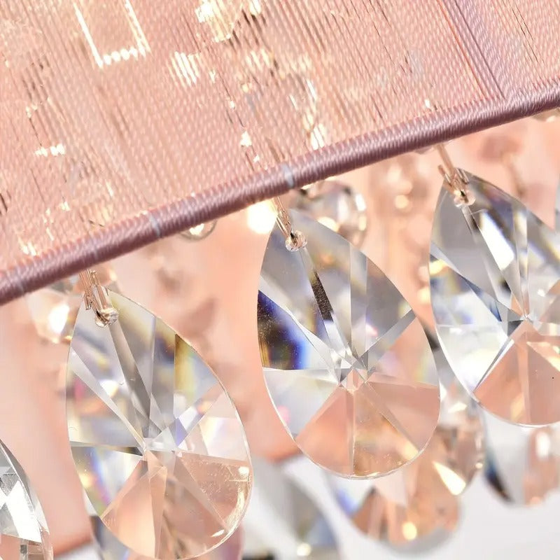 Crystal Chandelier Flush Mount Ceiling Light