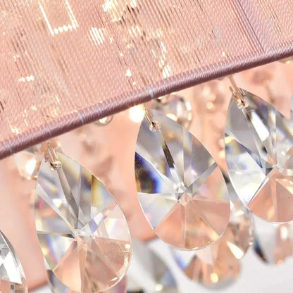 Crystal Chandelier Flush Mount Ceiling Light