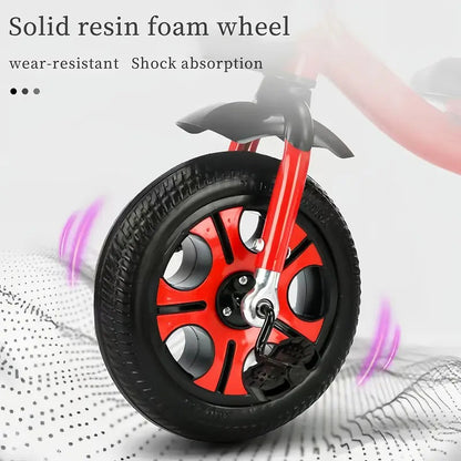 3-Wheel Kids Red Tricycle Stainless Steel Bike