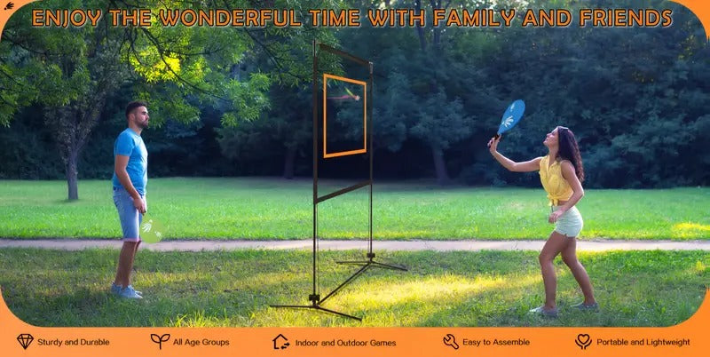 Paddle Game with Net for Indoor & Outdoor Play