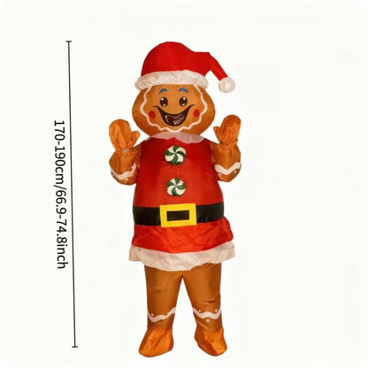 Inflatable Gingerbread Man Costume Christmas Outfit