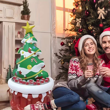 Inflatable Outdoor Christmas Tree with Santa