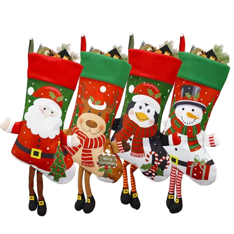 Christmas Stocking Set Holiday Decorations (4pcs)