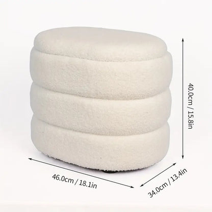 Storage Stool Mushroom Shape with Plush Seat