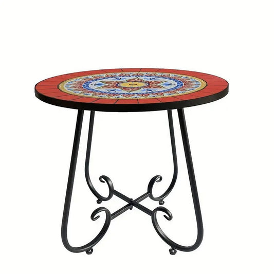 Daisy Mosaic Ceramic Tile Patio Table