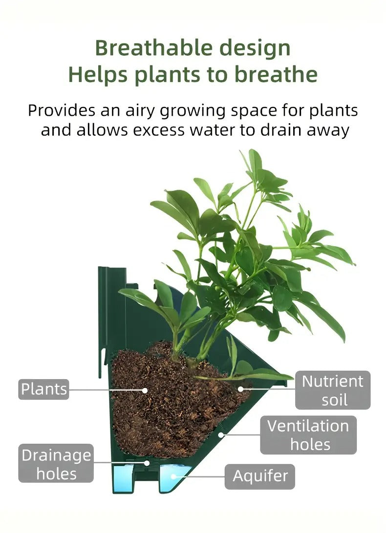 Wall-Mounted Vertical Stacking Planter Set (30pcs)