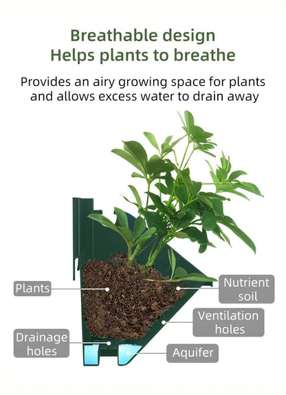 Wall-Mounted Vertical Stacking Planter Set (30pcs)