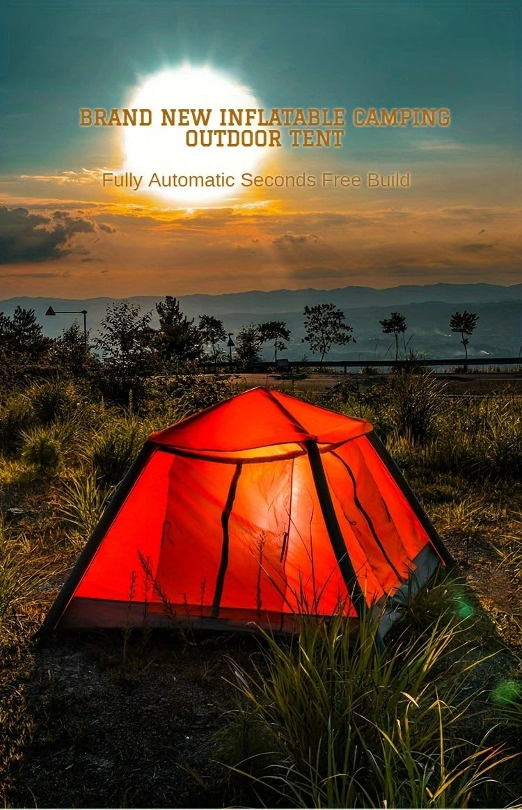4-Person Inflatable Tent with Rainfly for Outdoors
