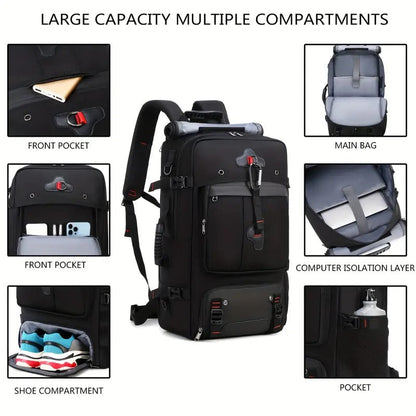 50L Hiking Backpack with Shoe Compartment