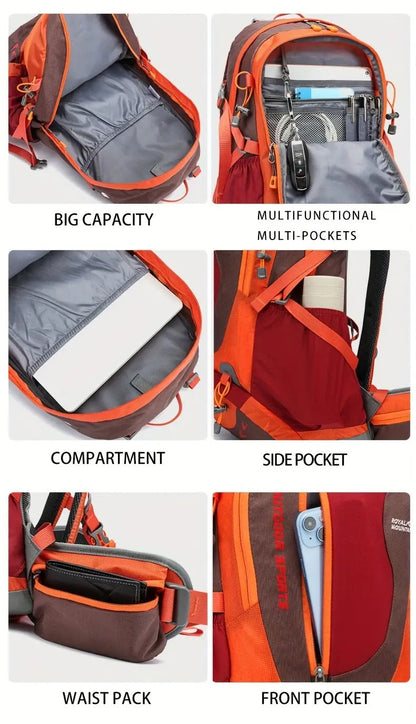 Royal Mountain Nylon Backpack with Rain Cover