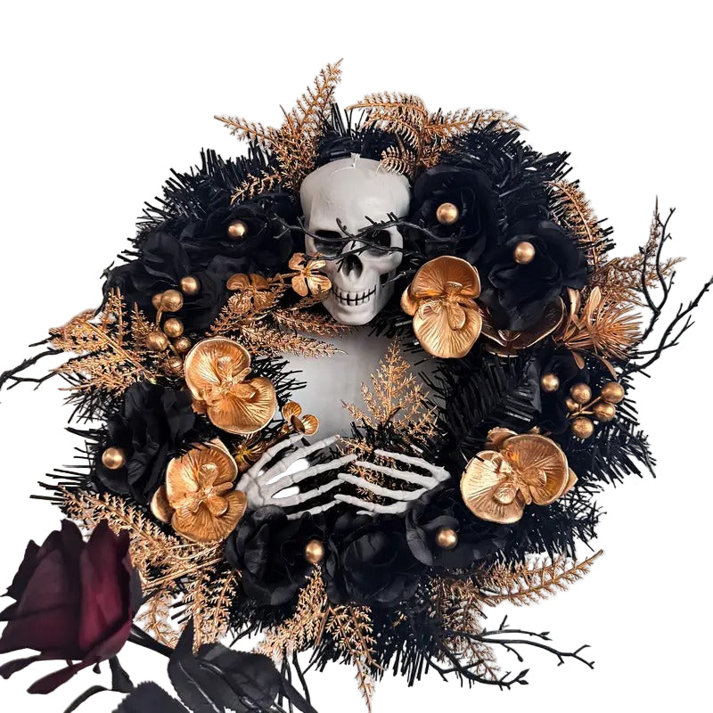 Gothic Halloween Wreath Door Hanging Decoration