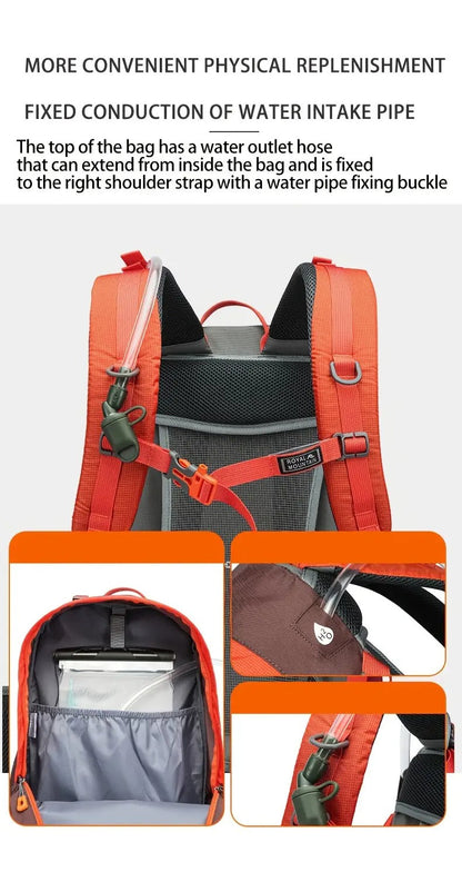 Royal Mountain Nylon Backpack with Rain Cover