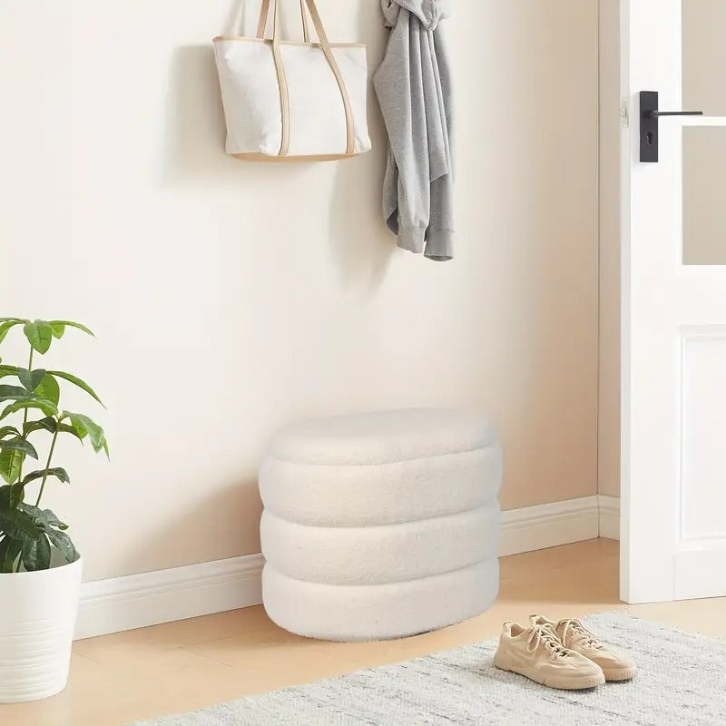 Storage Stool Mushroom Shape with Plush Seat