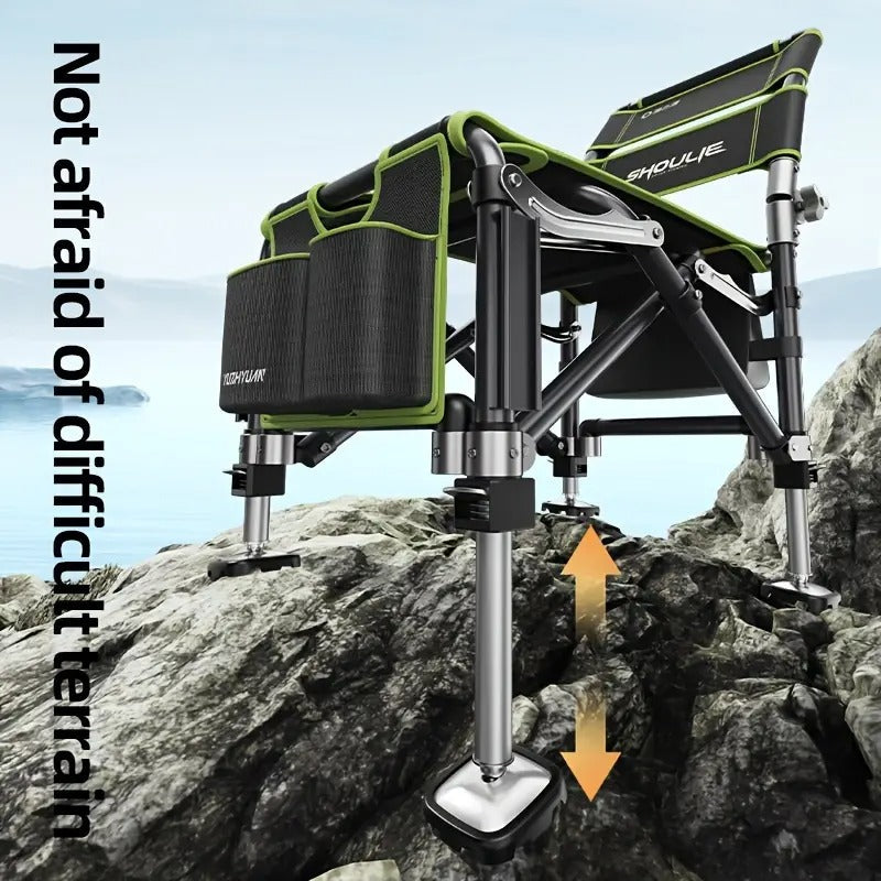 Fishing Chair Adjustable Legs Backrest Foldable Design