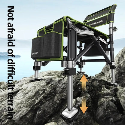 Fishing Chair Adjustable Legs Backrest Foldable Design