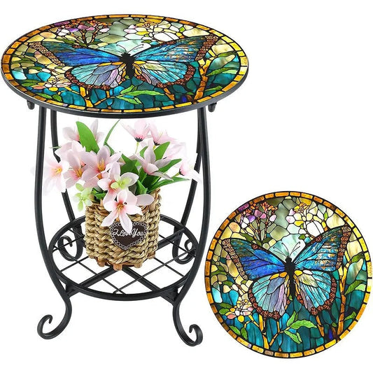 Metal Side Table Mosaic