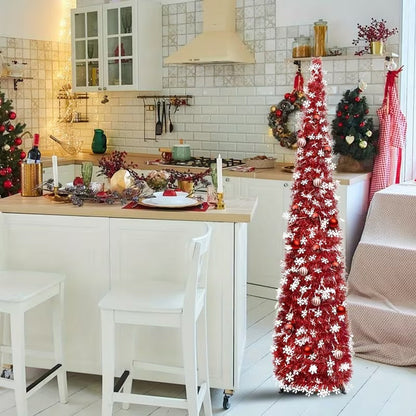 Red White Pop-Up Christmas Tree