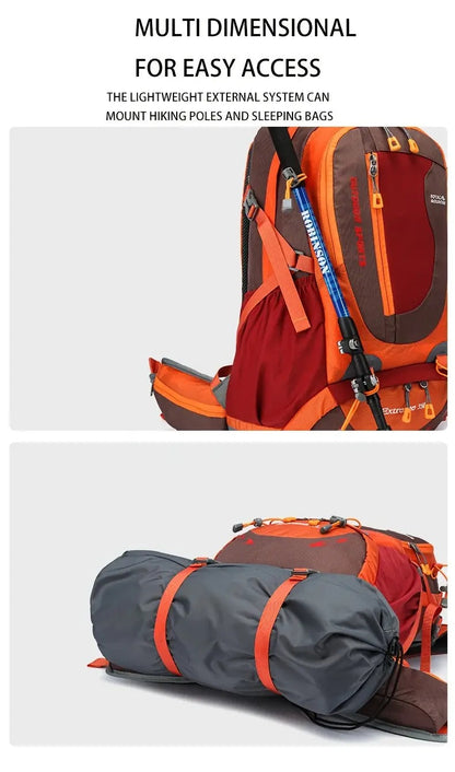 Royal Mountain Nylon Backpack with Rain Cover