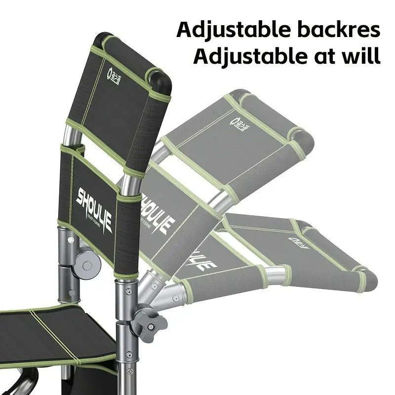 Fishing Chair Adjustable Legs Backrest Foldable Design