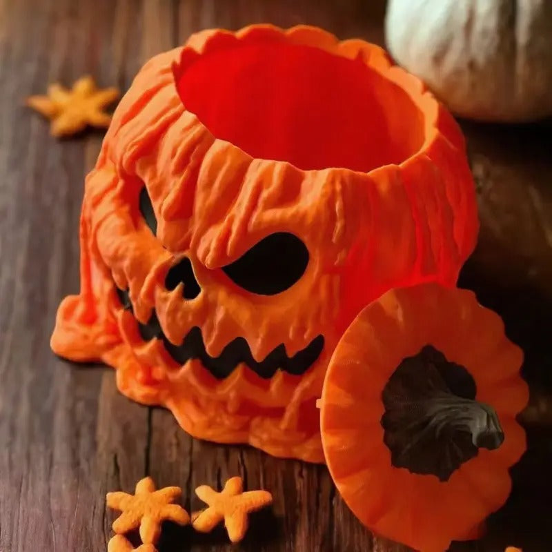 Halloween Pumpkin Candy Bowl Resin Decor
