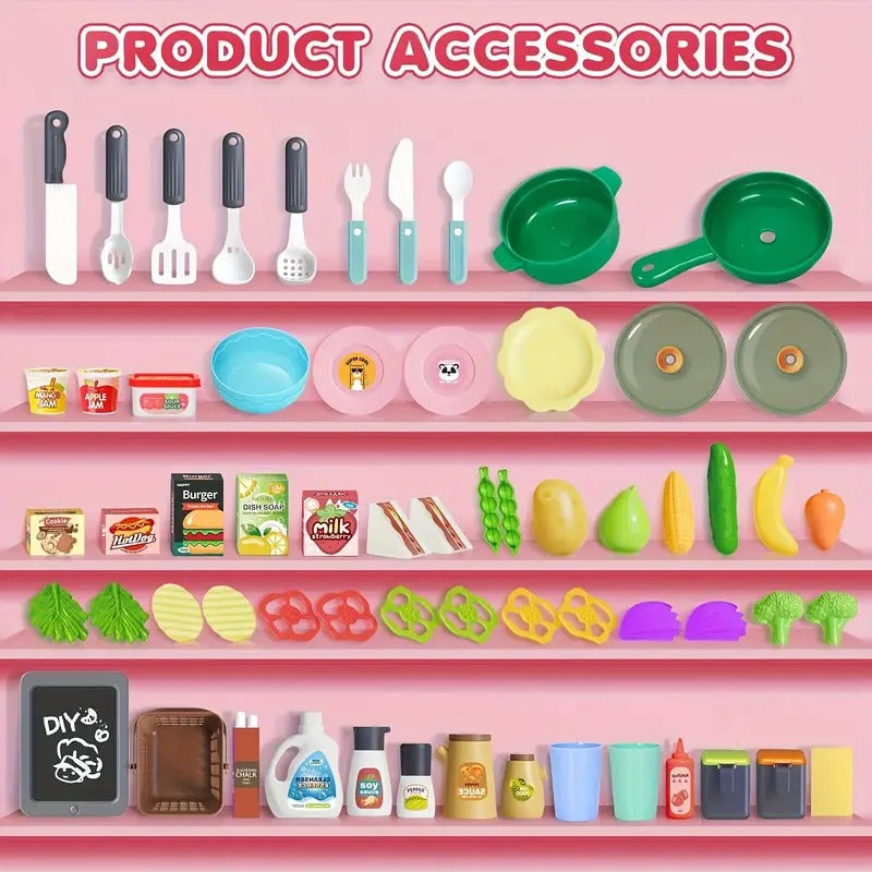 Kitchen Toy Set for Toddlers with Stove & Sink