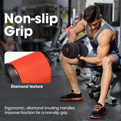 7-in-1 Adjustable Dumbbell and Barbell Weight Set