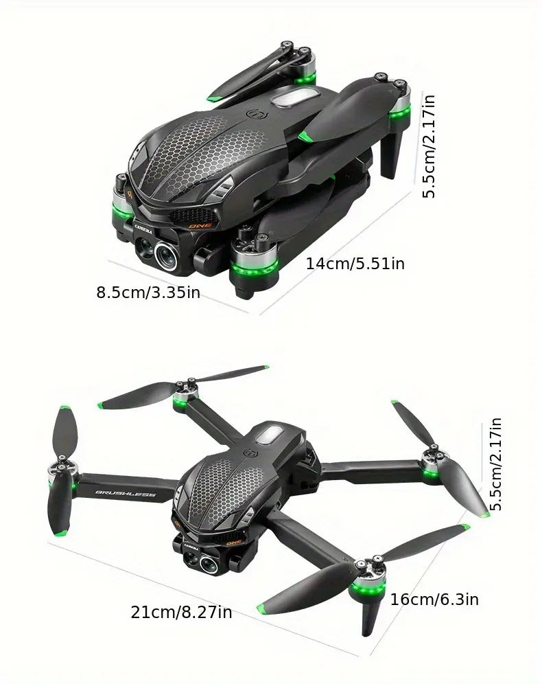 Dual Camera Brushless Remote-Control Drone for Adults