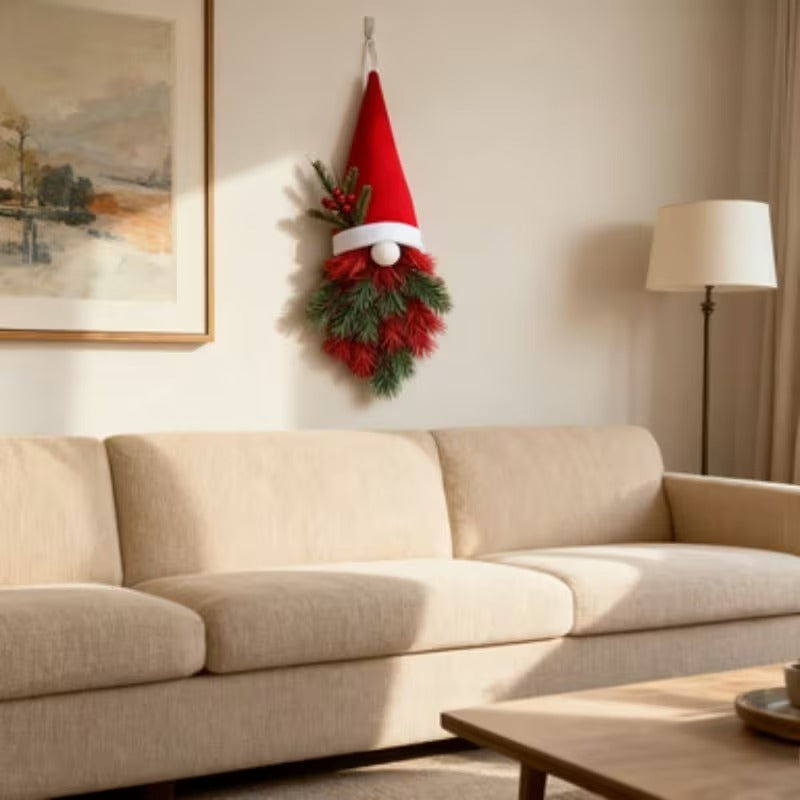 Christmas Gnome Garland Red Green Hanging Decoration