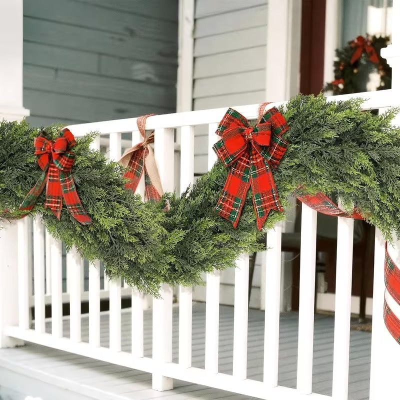 Christmas Real Touch Cedar Garland Decor (2pcs)