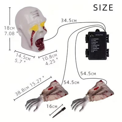 Glowing Zombie Groundbreaker Halloween Decoration