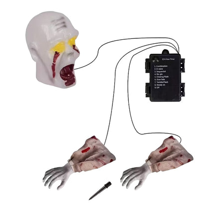 Glowing Zombie Groundbreaker Halloween Decoration