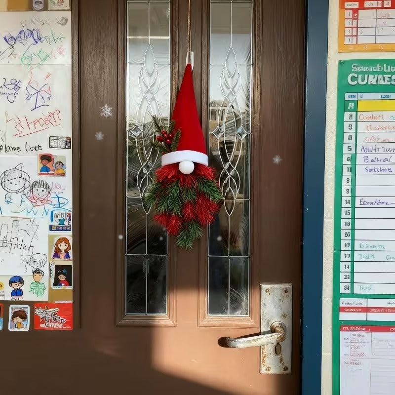 Christmas Gnome Garland Red Green Hanging Decoration