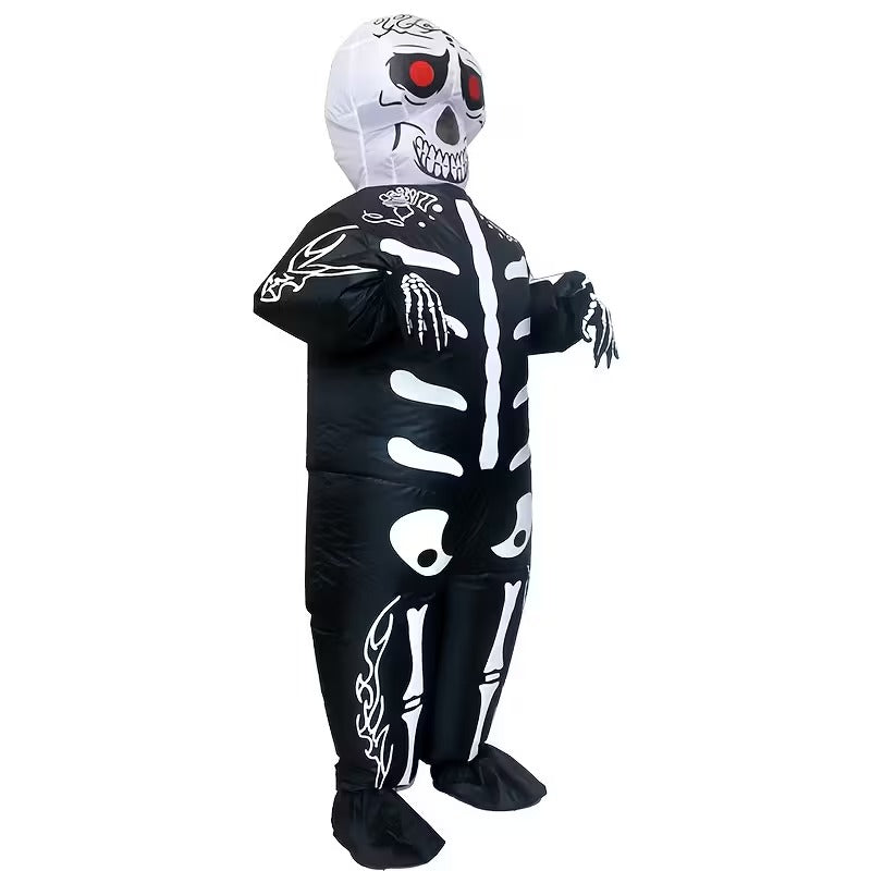 Halloween Skull Ghost Inflatable Costume Adult