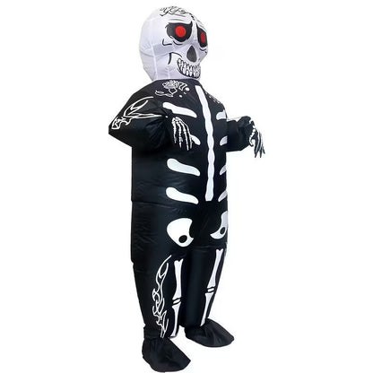 Halloween Skull Ghost Inflatable Costume Adult