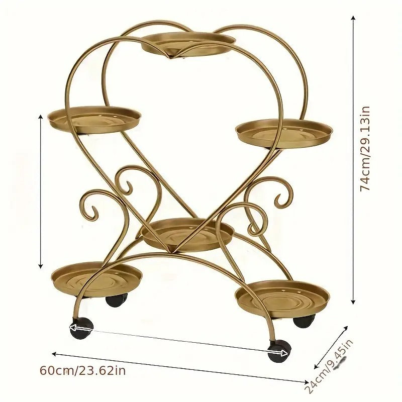 Heart Shape Metal Plant Stand Hanging Shelf