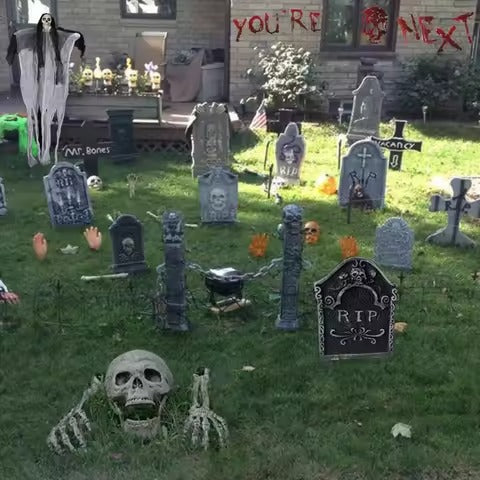 Halloween Tombstones Outdoor Graveyard Yard Signs with Stakes