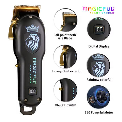 Professional Hair Clipper Rechargeable Electric Beard & Hair Trimmer