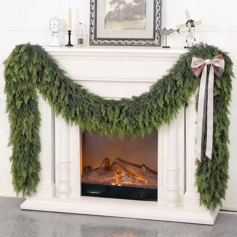 Christmas Real Touch Cedar Garland Decor (2pcs)