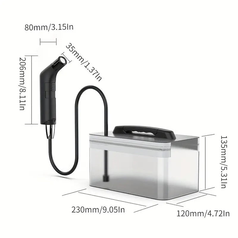 Electric Bidet Sprayer with Foldable Tank