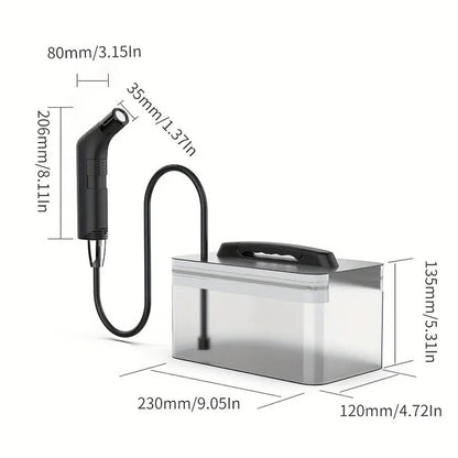 Electric Bidet Sprayer with Foldable Tank