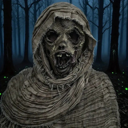 Scary Scarecrow Halloween Costume Set with Mask