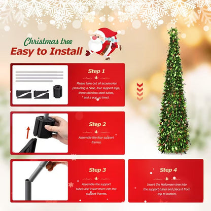 Pop-Up Holly Berry Christmas Tree