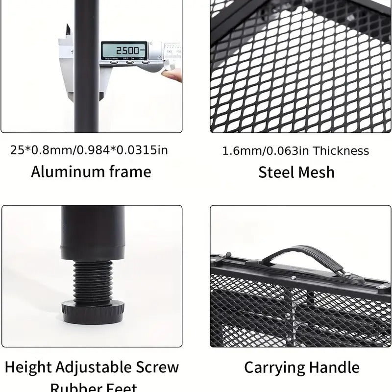 Folding Table with Adjustable Height
